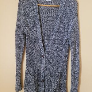 American Eagle Outfitters Black and White Knit Cardigan